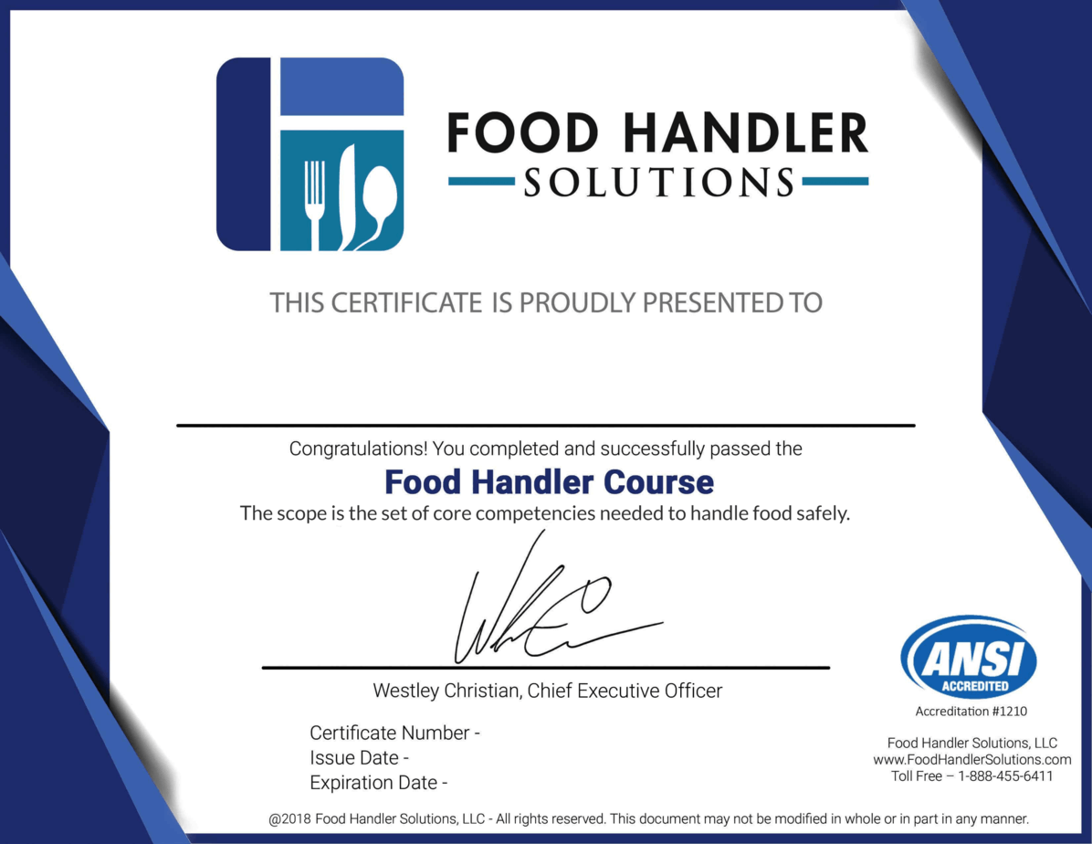 How To Get Food Handling Certificate At Amber Baker Blog